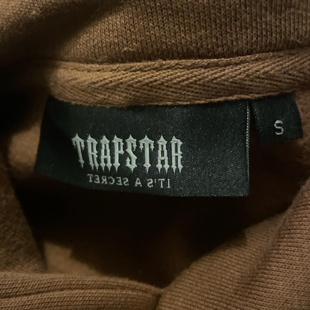 Trapstar Men's Brown and Cream Hoodie | Depop