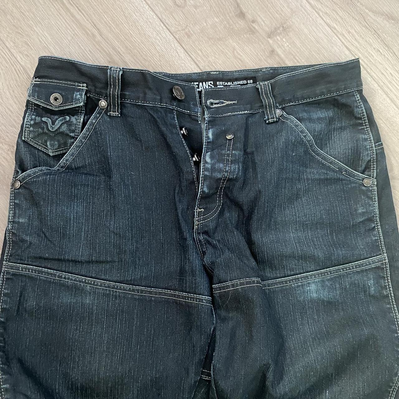 Evisu Men's Blue Jeans | Depop