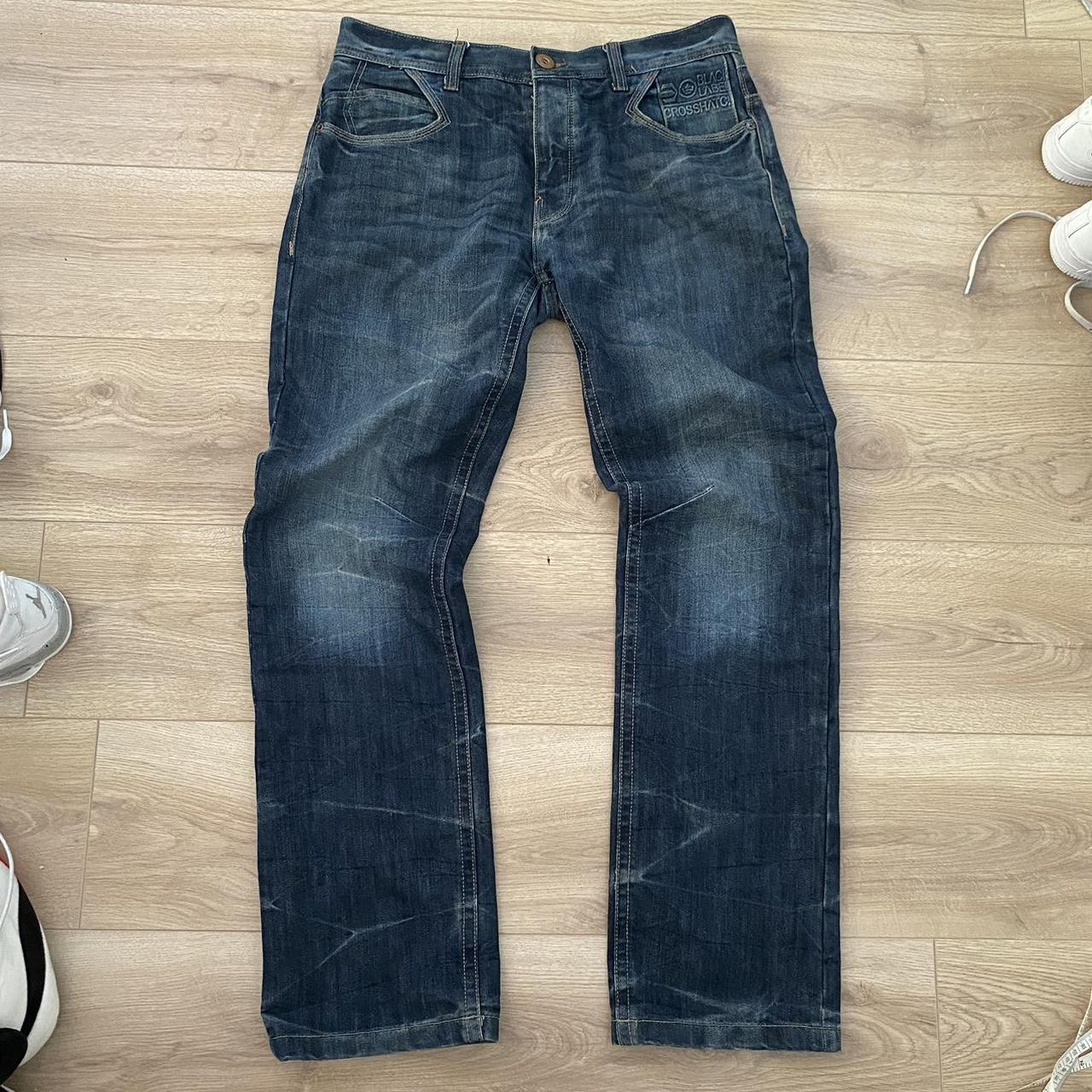 Crosshatch Men's Blue Jeans | Depop