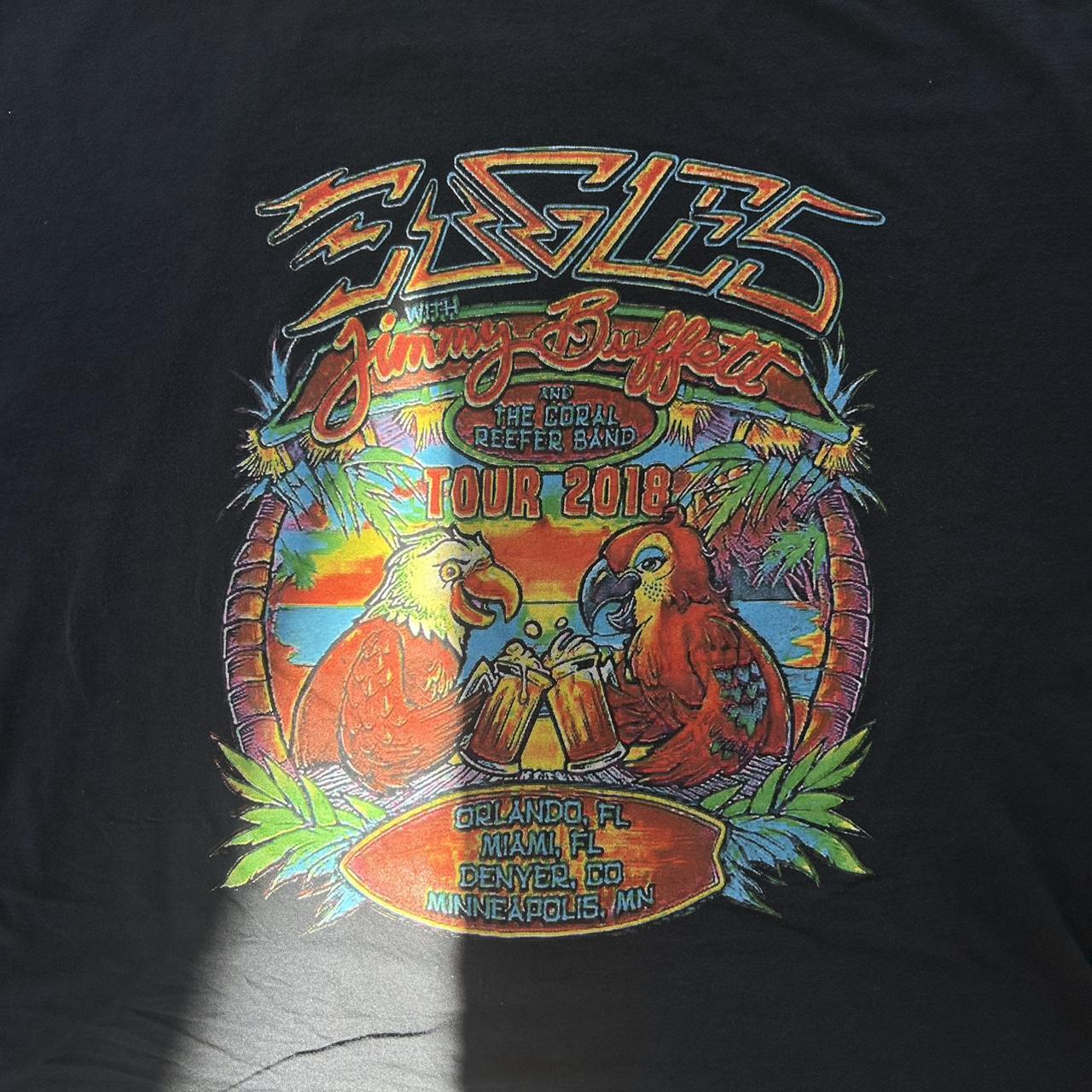 Eagles & Jimmy Buffett コンサートTシャツ Vintage Original Farakh Eagles/Jimmy Buffet Concert 1980's