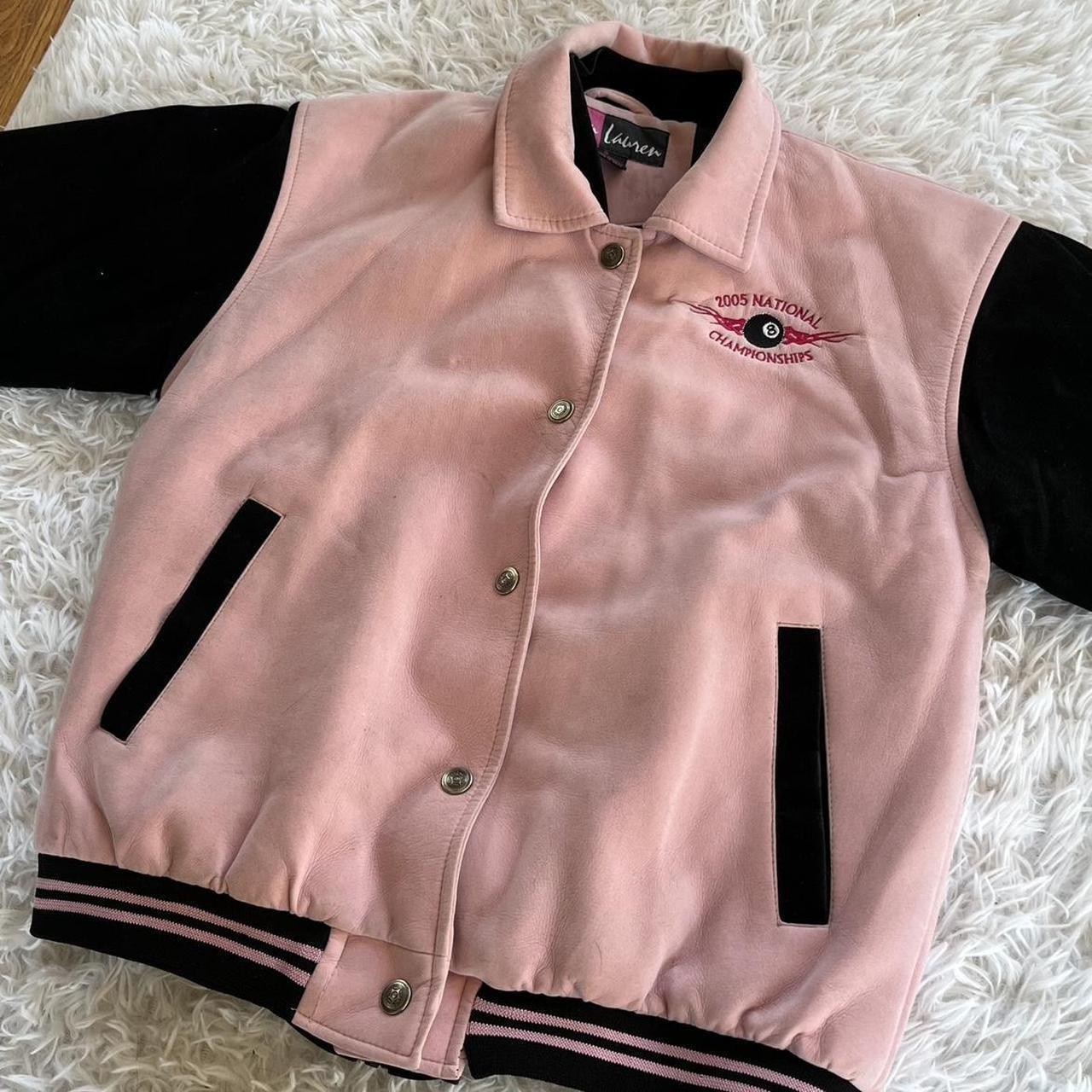 Pink Two-Tone Baseball Varsity Jacket - M ♡ New - Depop