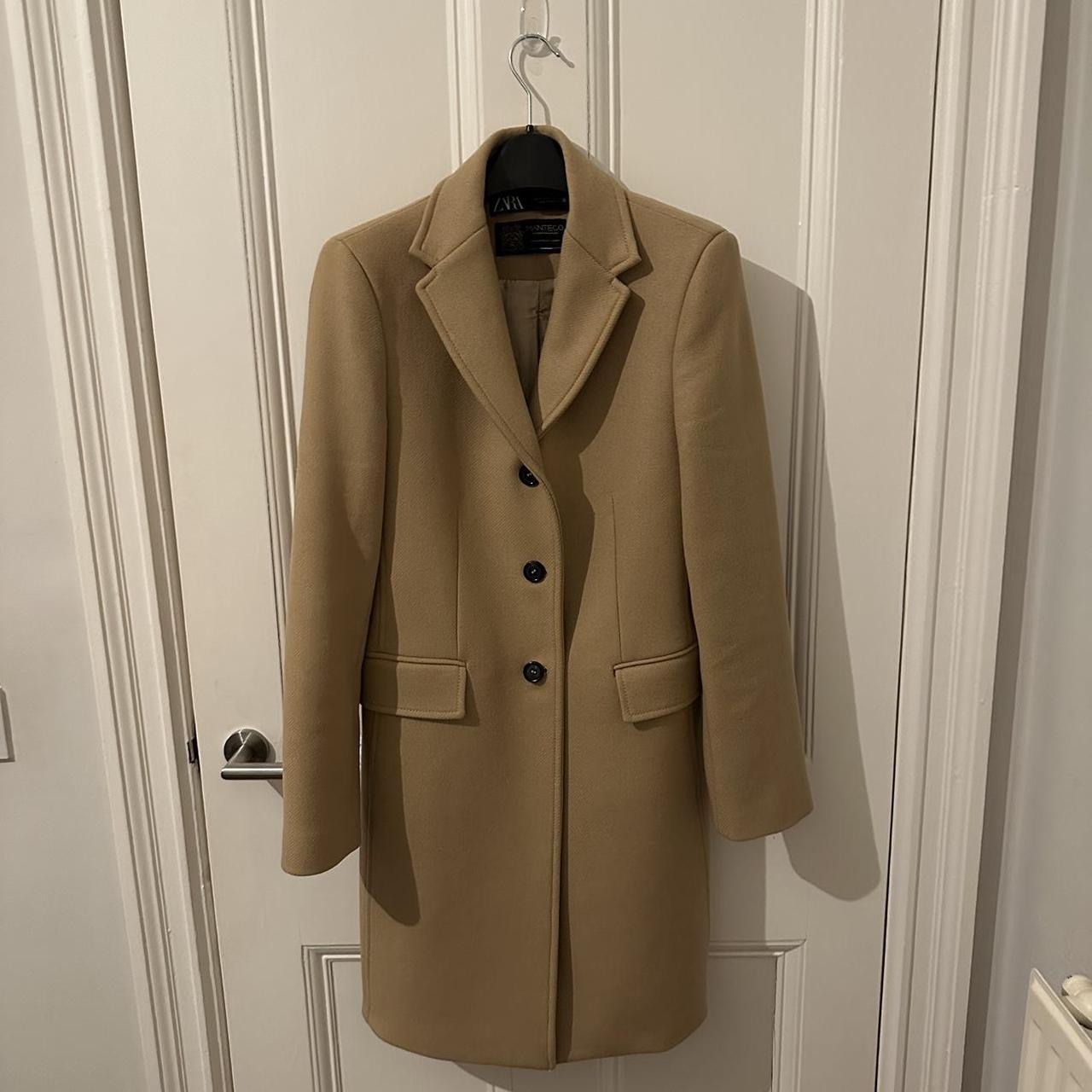 Zara Women's Tan Coat Depop