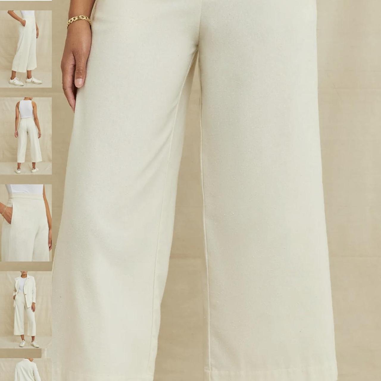 Amour Vert Women's Cream Trousers (4)