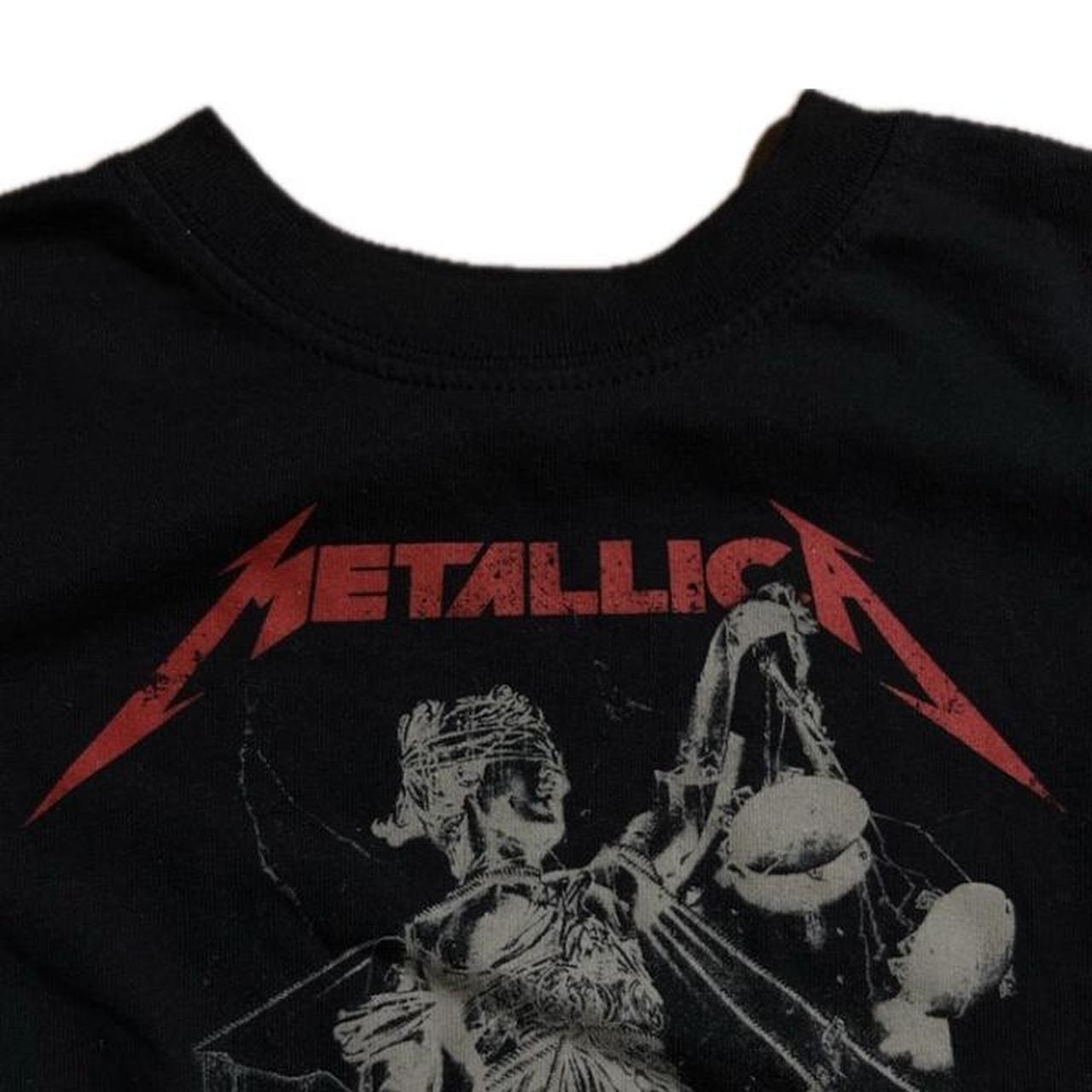 Metallica Justice For All black and red t shirt. Depop