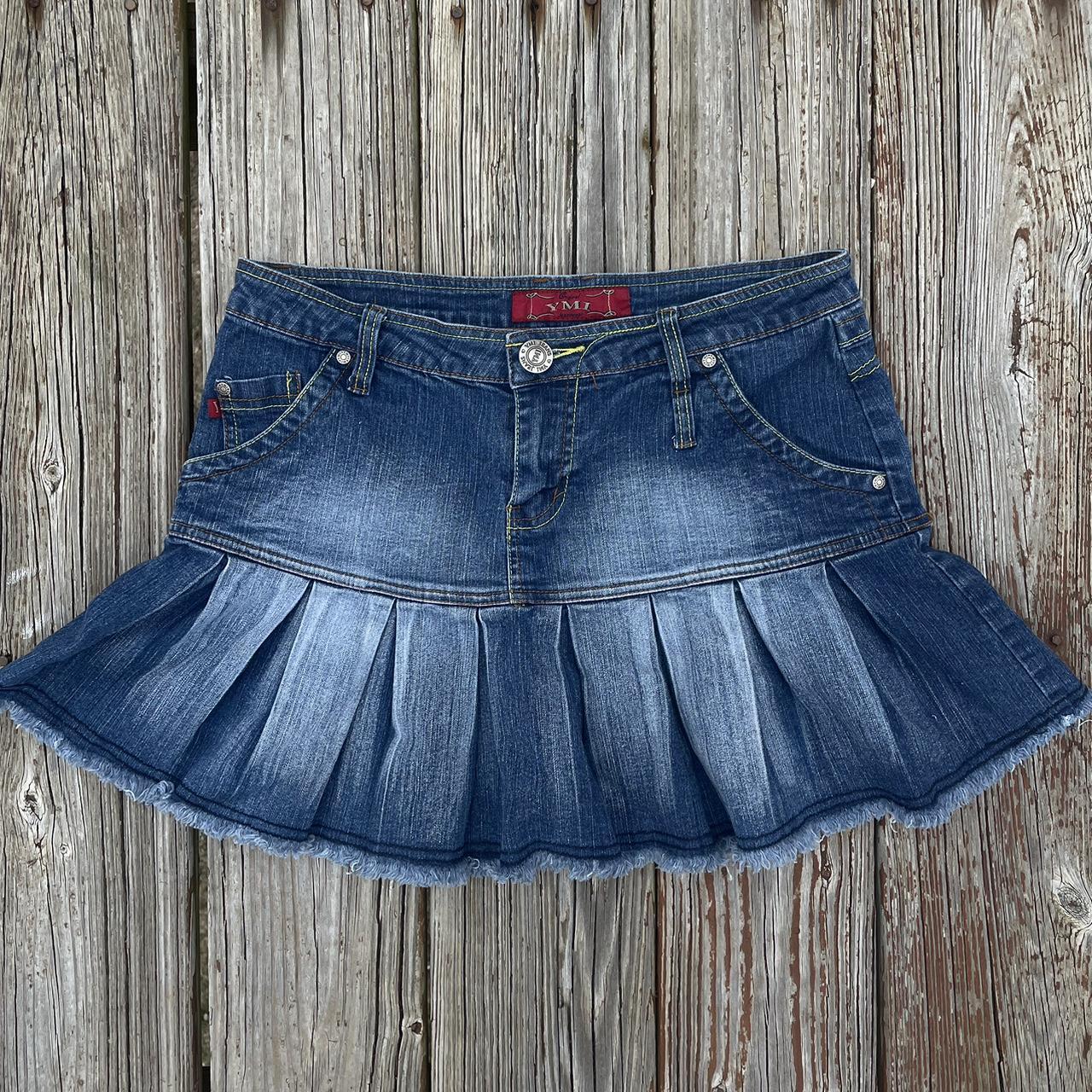 Ymi Y K Denim Mini Skirt So Cute Perfect Length Depop