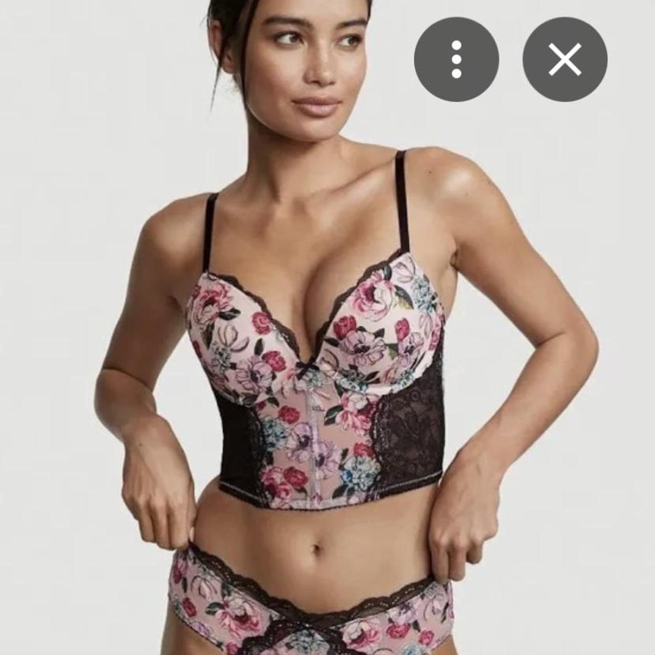 Victoria’s Secret Floral Corset Top Padded No... Depop