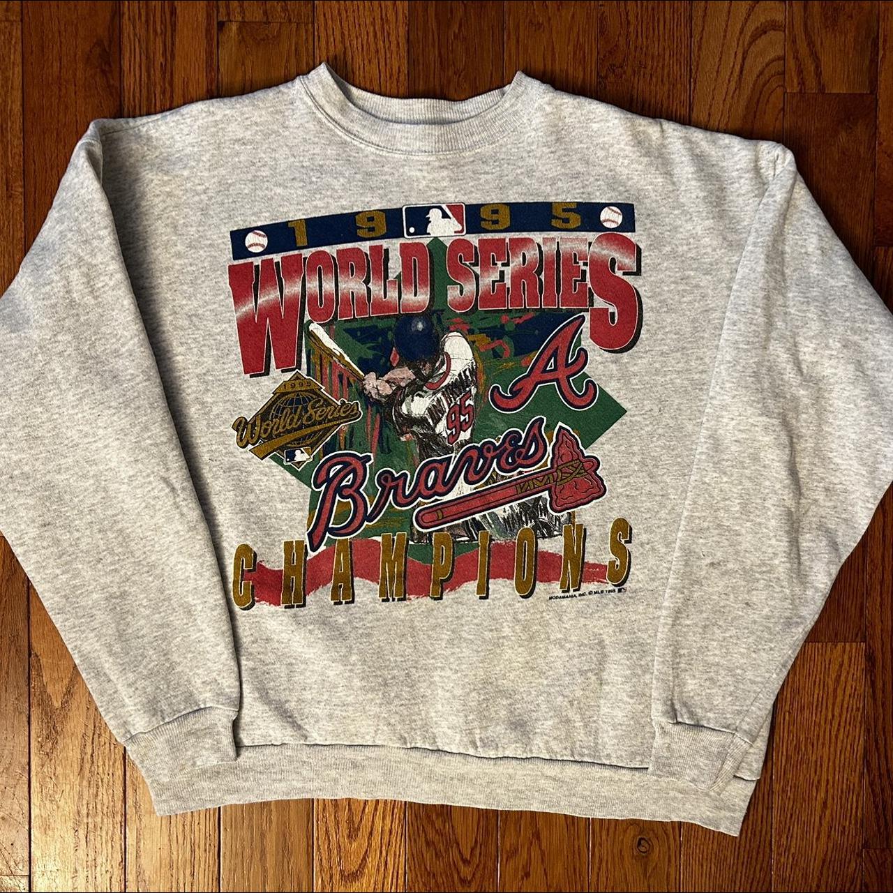 Atlanta Braves Majestic Long Sleeve T Shirt Size - Depop