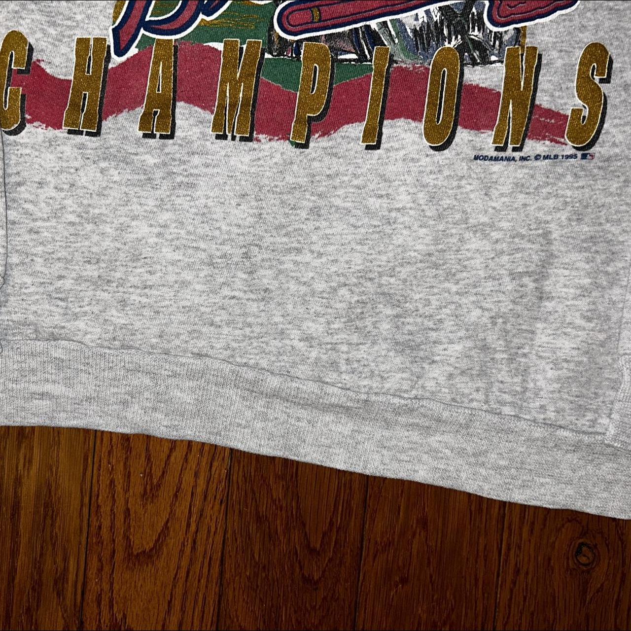 Vintage 1995 Atlanta Braves World Series Sweatshirt - Depop