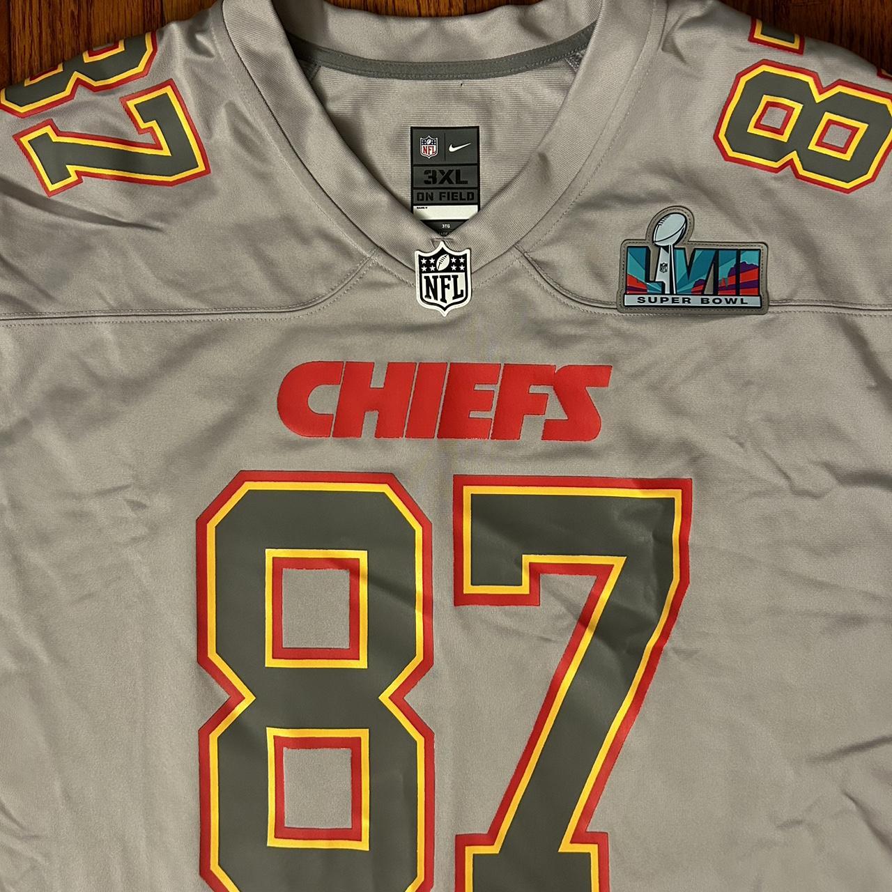 Men's Nike Travis Kelce Red Kansas City Chiefs Super Bowl LVII