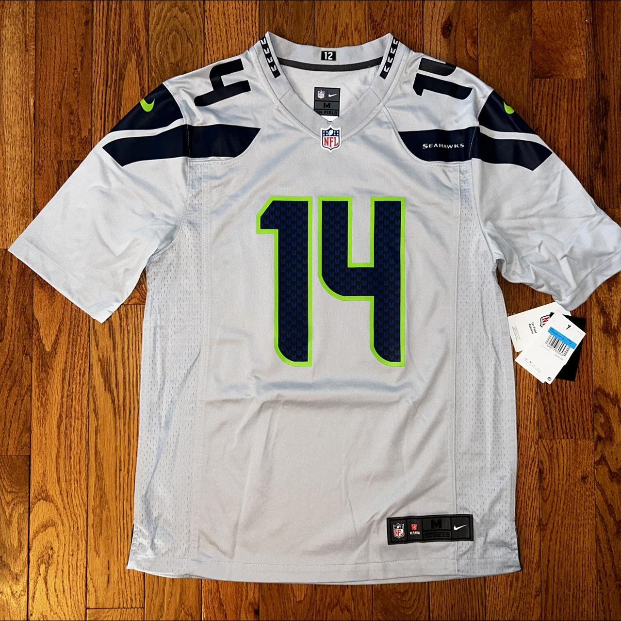 Seattle Seahawks Nike Alternate Game Jersey - Gray - DK Metcalf - Mens