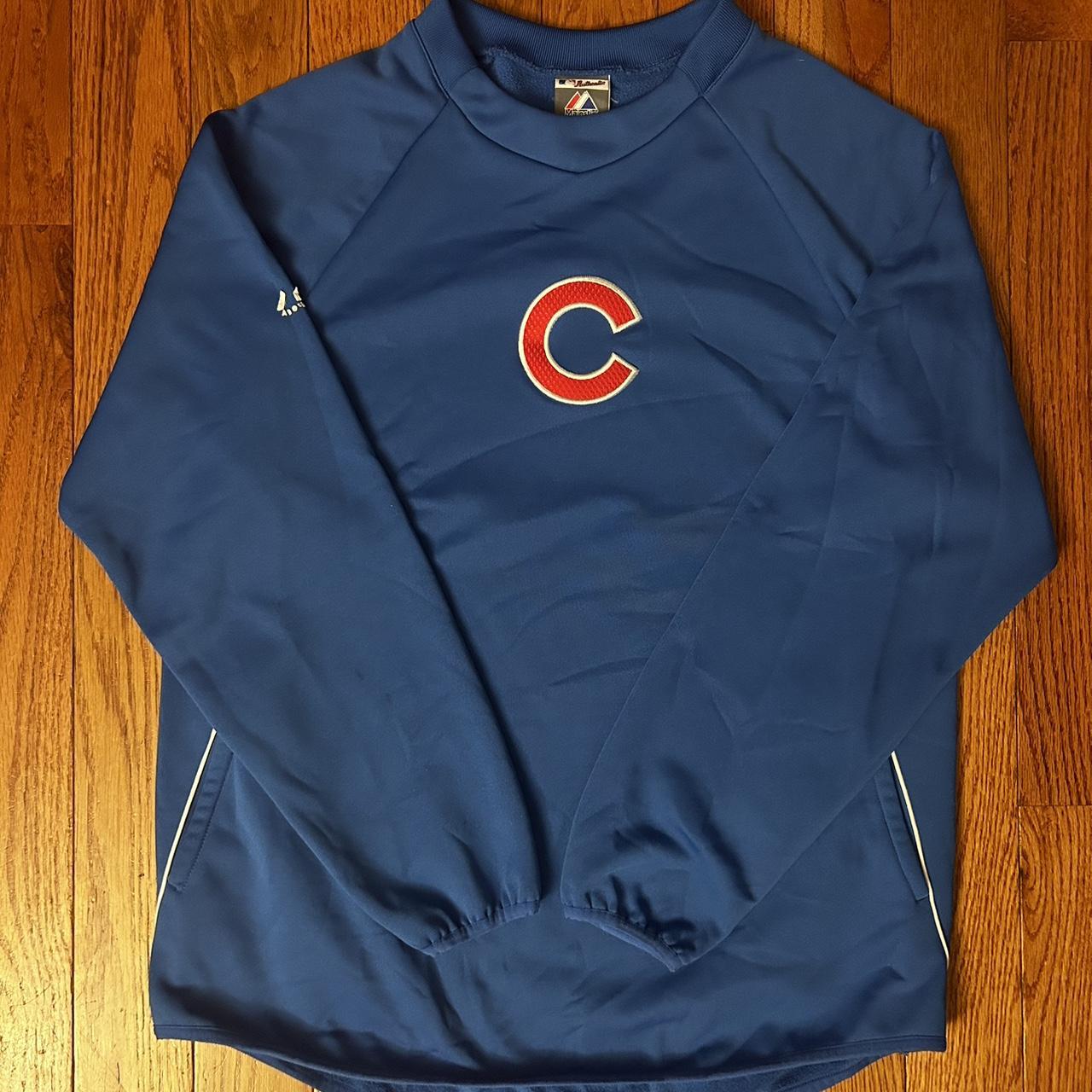 Majestic, Shirts, Mens Size Small Chicago Cubs Hooded Sweatshirt