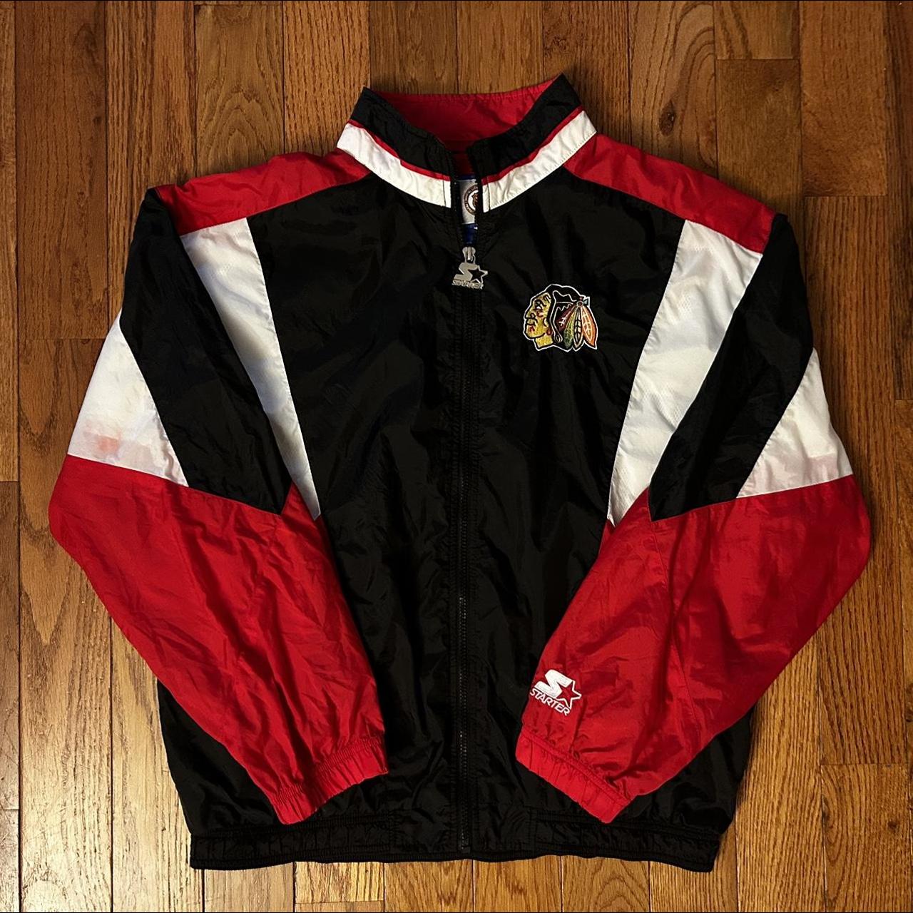 Vintage Chicago blackhawks starter jacket size XL. - Depop