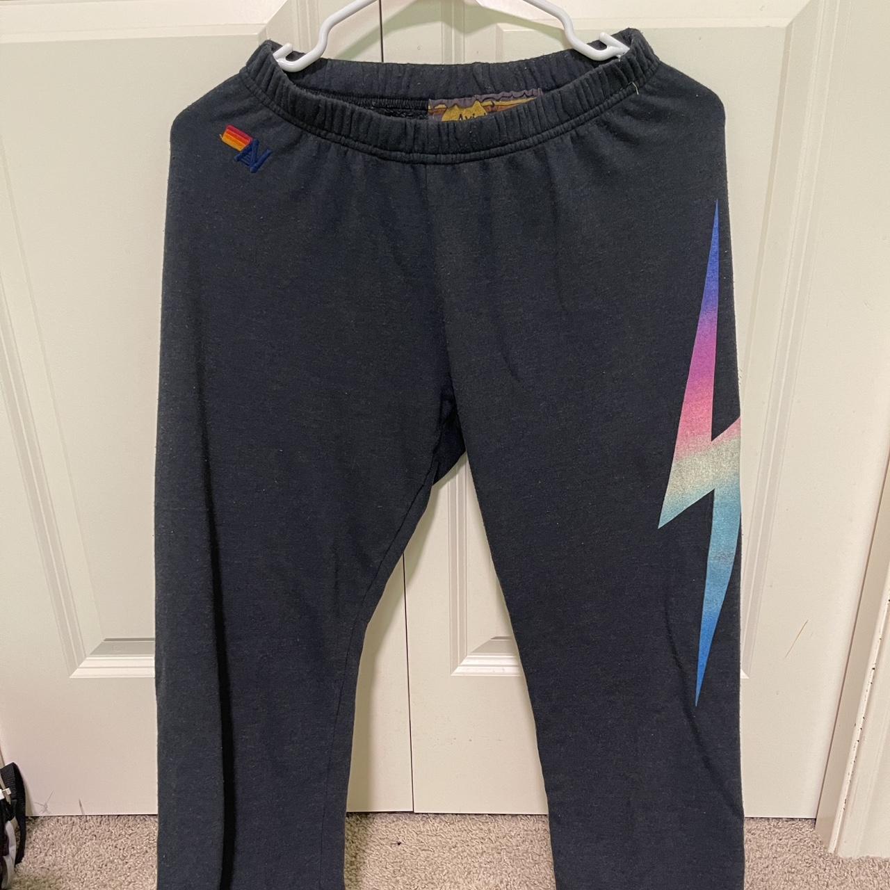 Aviator nation discount rainbow bolt sweatpants