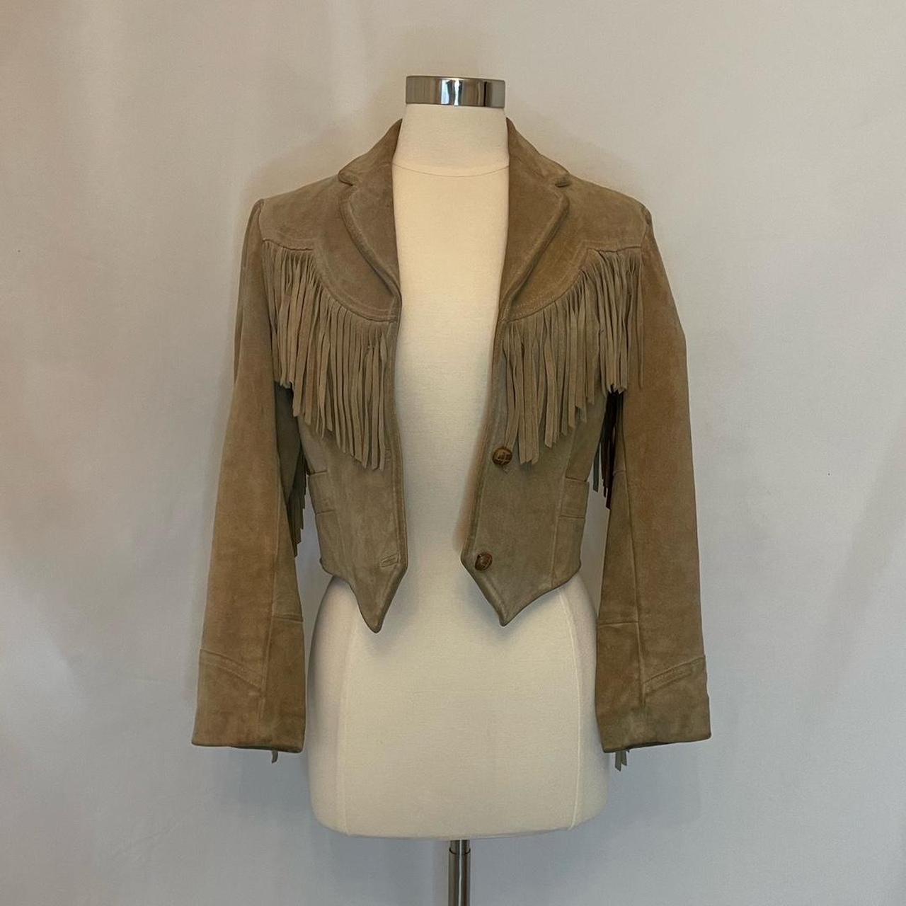 Vintage suede fringe jacket Got at a vintage store... - Depop