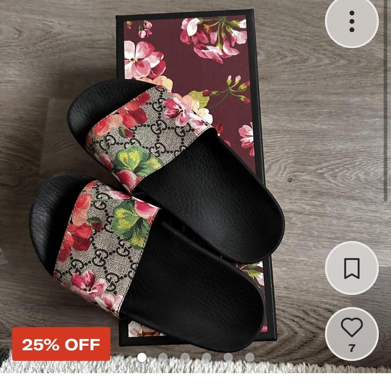 Gucci deals flower slides