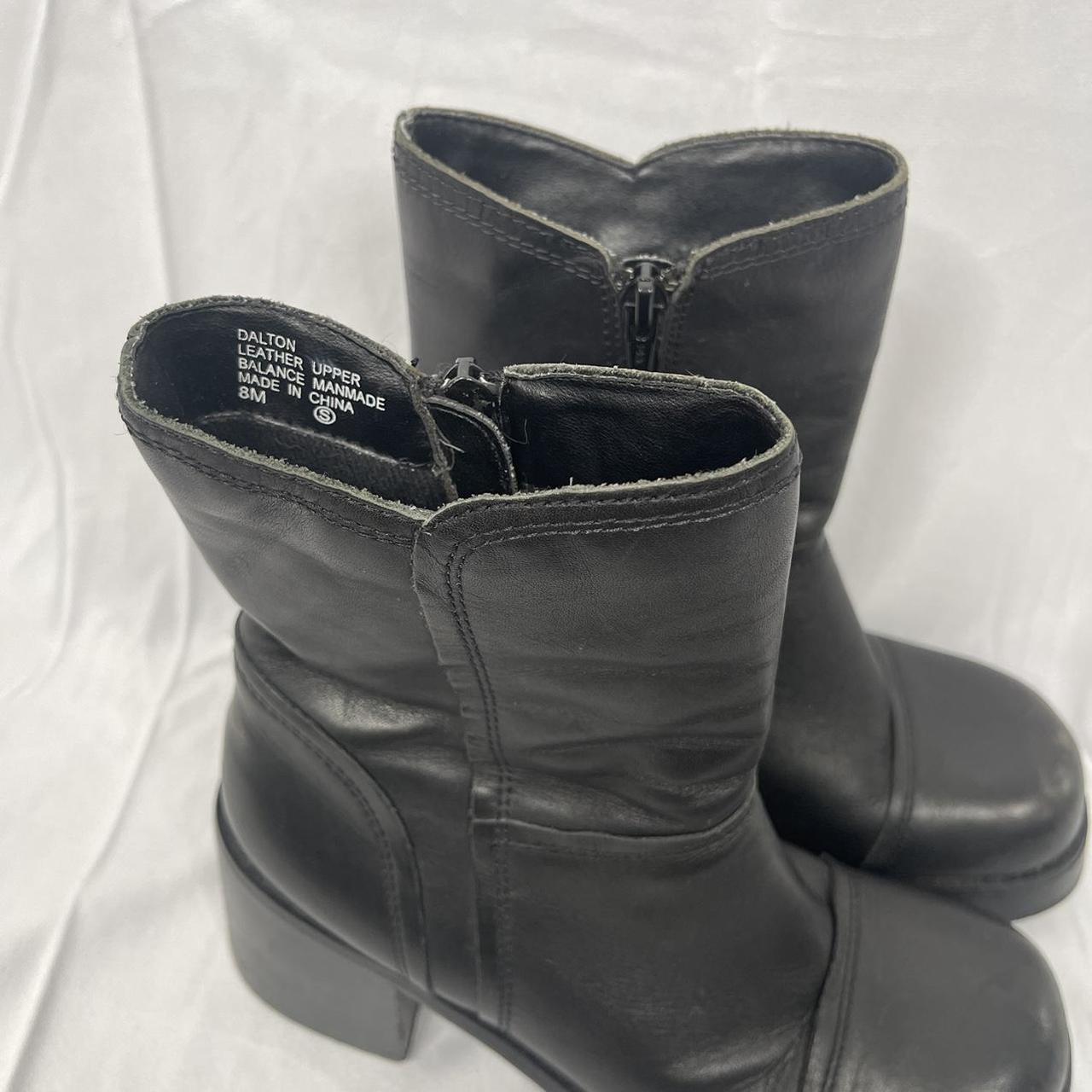 2000s vintage mudd “dalton” platform boots all black... - Depop