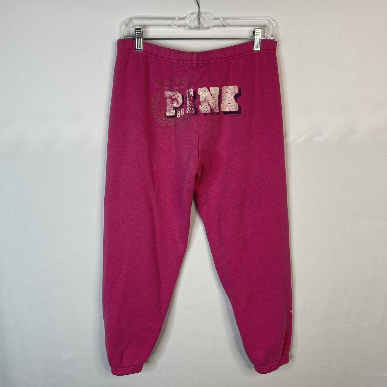 VS PINK hot pink sweat pants. Super super soft and - Depop