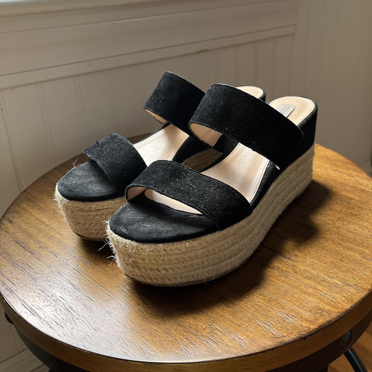 Steve Madden Black Espadrille Sandals, Women's Fashion, Footwear, Flats &  Sandals on Carousell