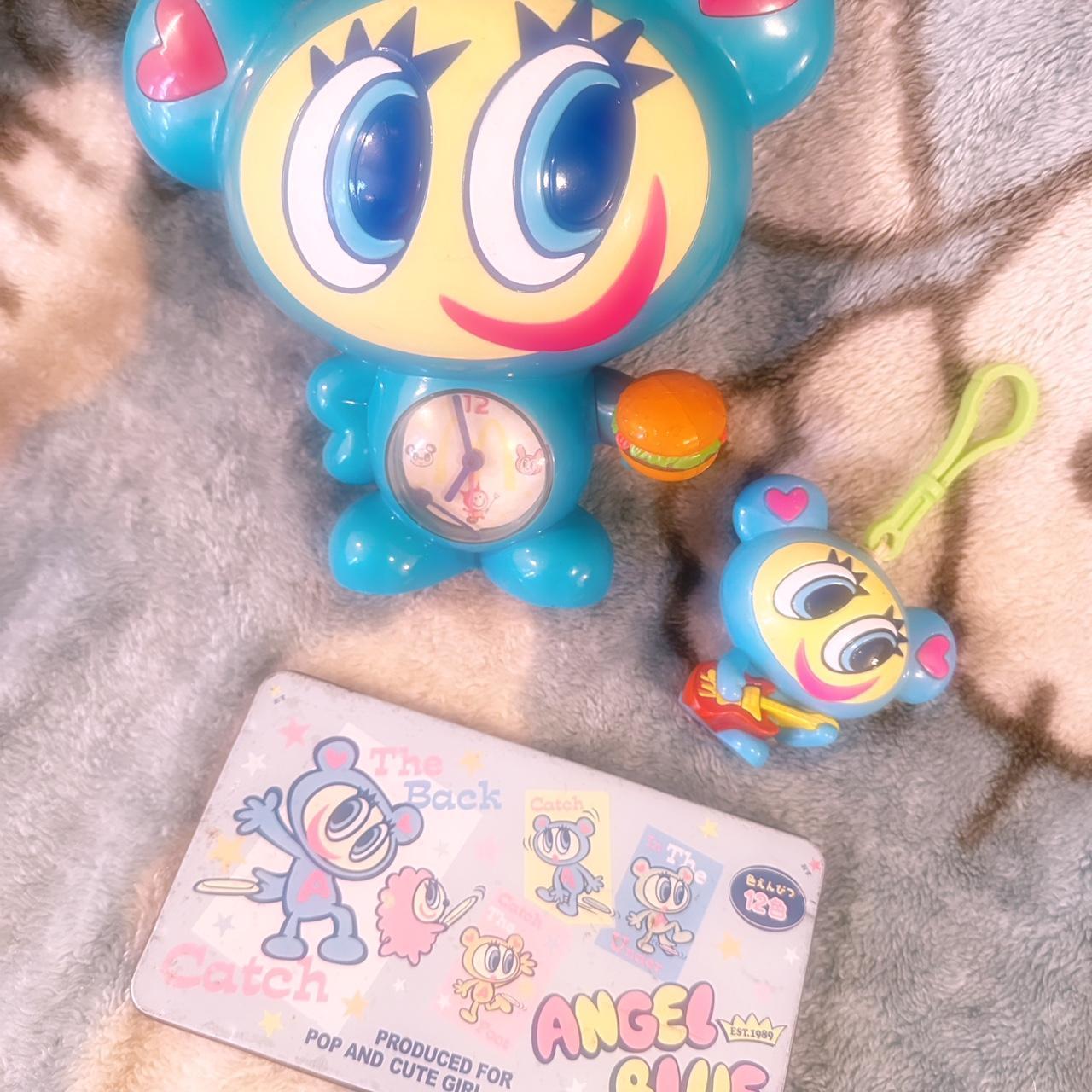 angel blue lot 💕 clock, mcdonalds collabo keychain, | Depop