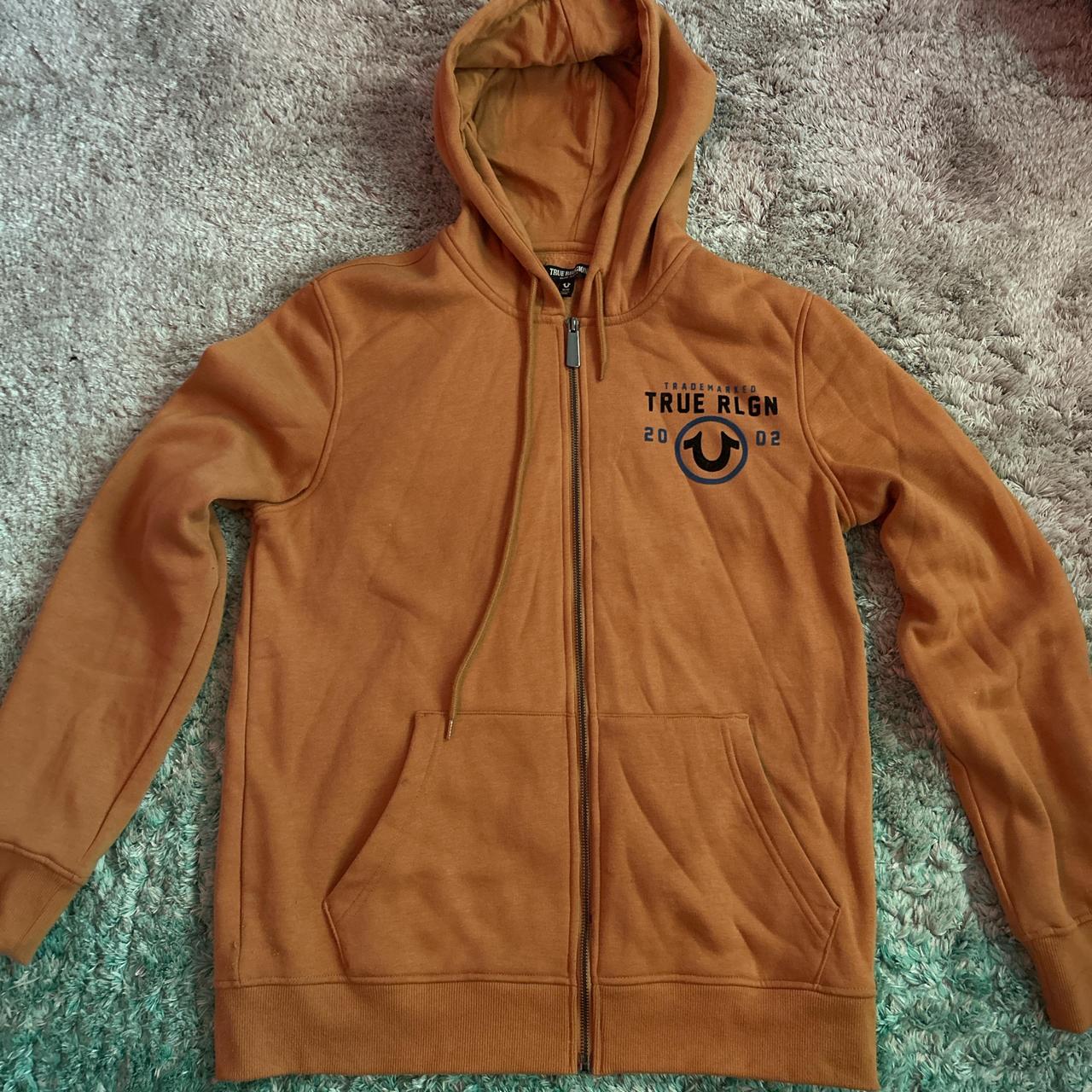 2002 True Religion brownish orange and blue | Depop