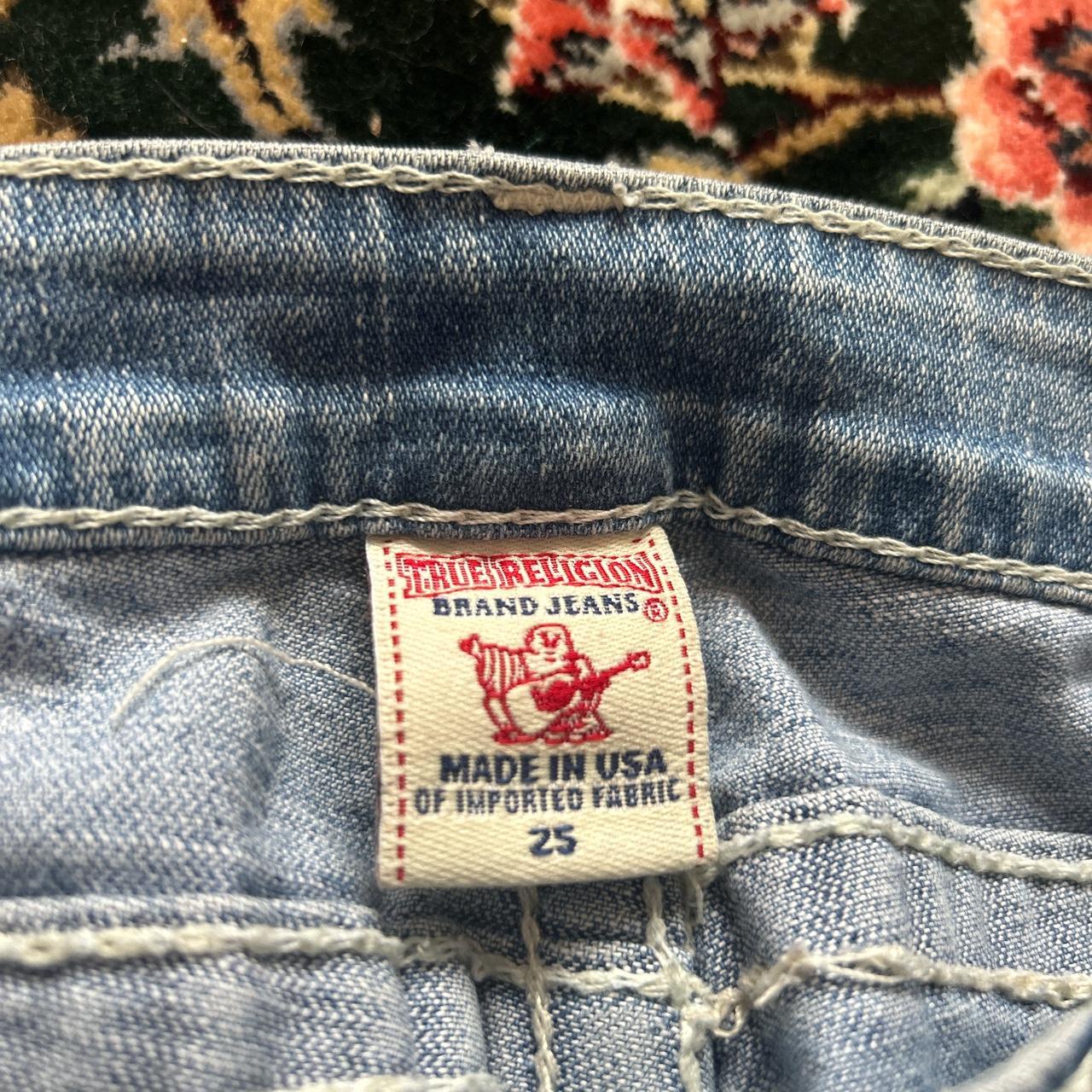 light blue flare true religion jeans send in... - Depop