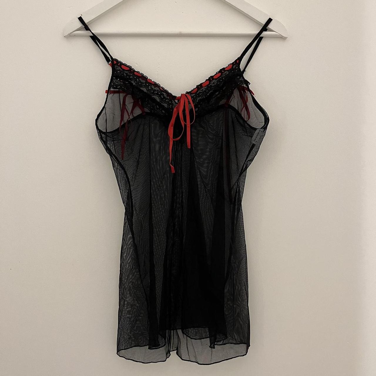 Intimissimi Women's Red and Black Dress | Depop