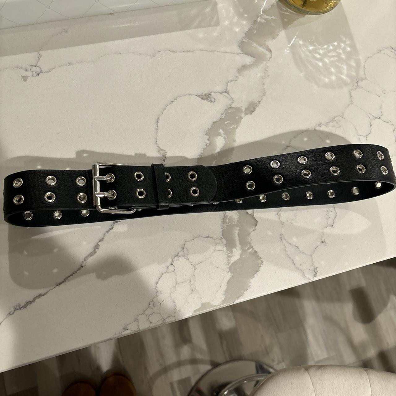 brandy melville black grommet belt Depop