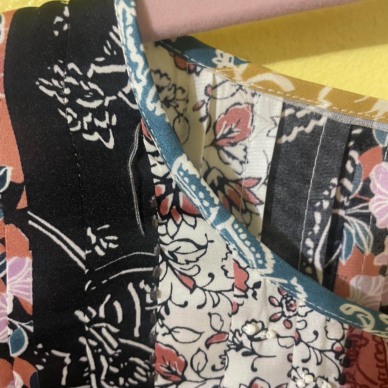 Women's Blouse - Multi - XS – Vibrant patchwork b… - image 3