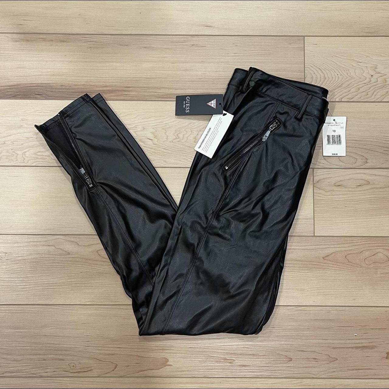 guess leather pants brand new can be worn for any - Depop