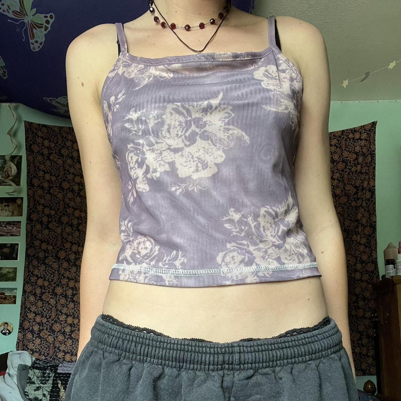 cute purple top size s/m only worn once - Depop