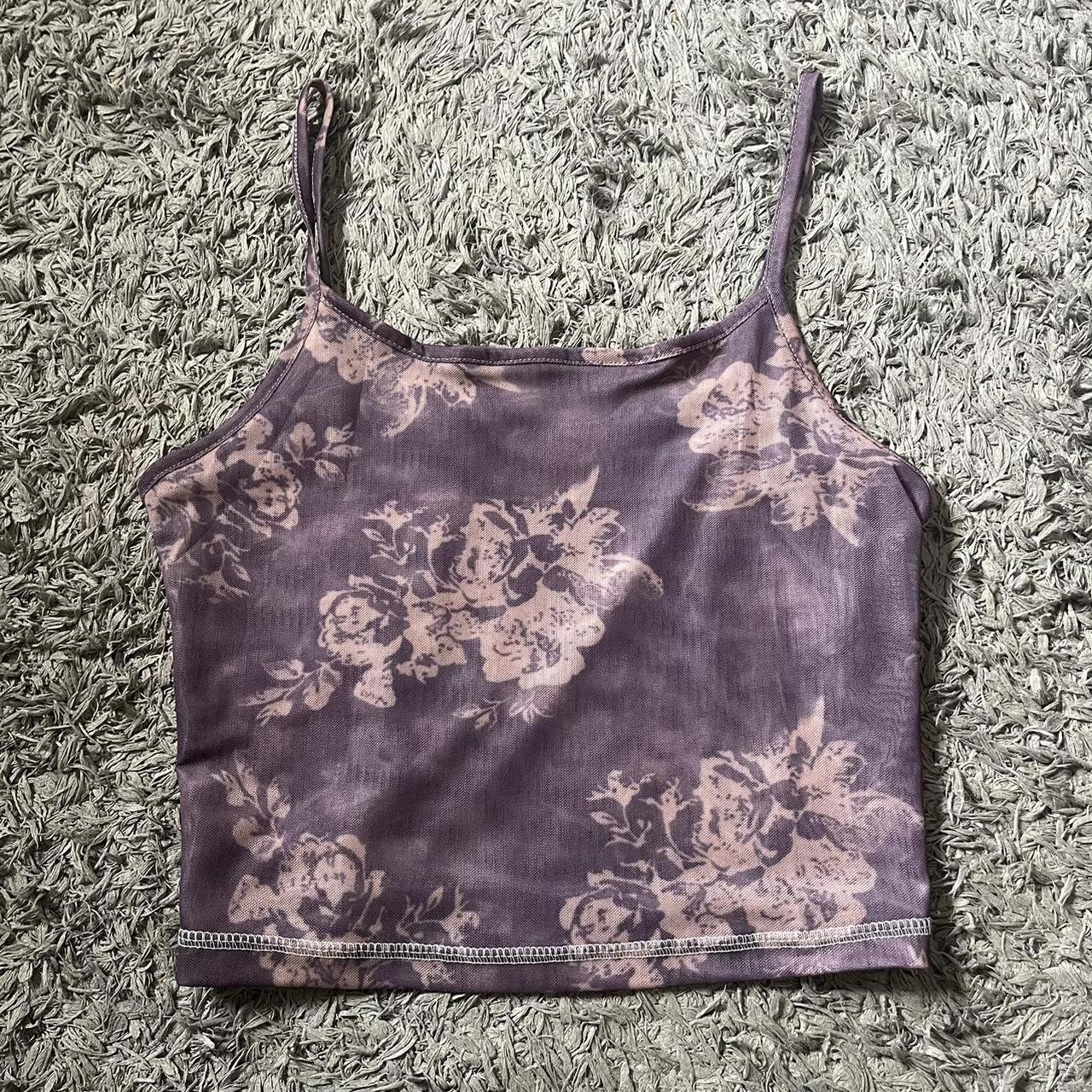 cute purple top size s/m only worn once - Depop