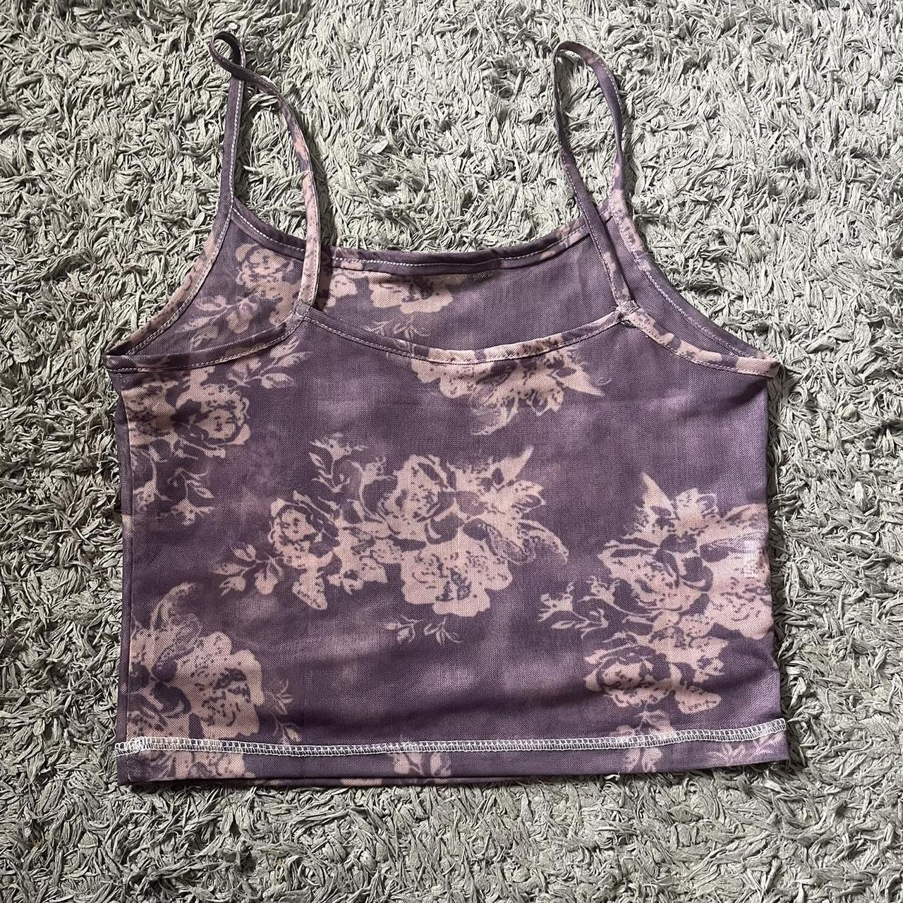 cute purple top size s/m only worn once - Depop