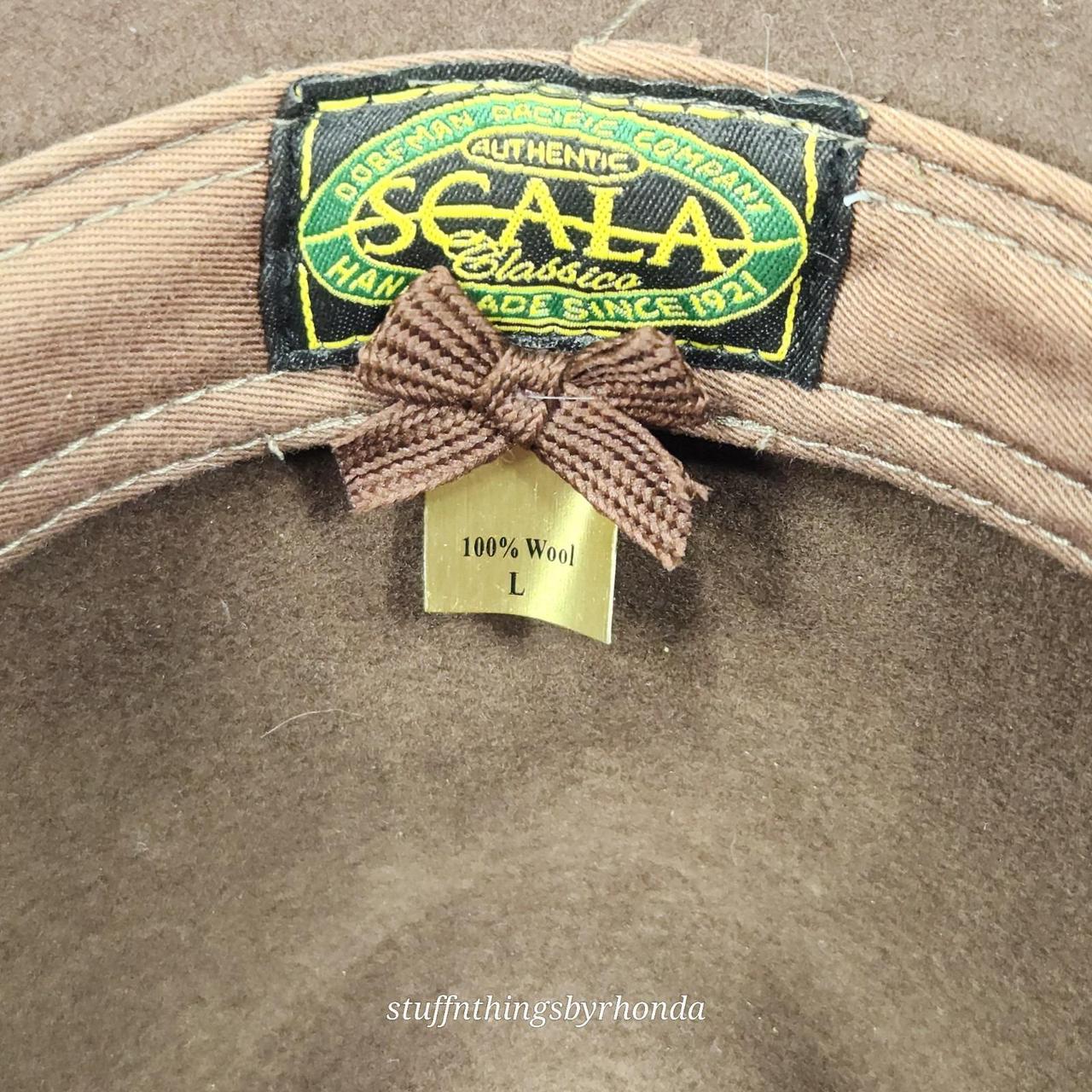 Scala Men's Hat - Brown – Scala 100% Wool Outback… - image 4