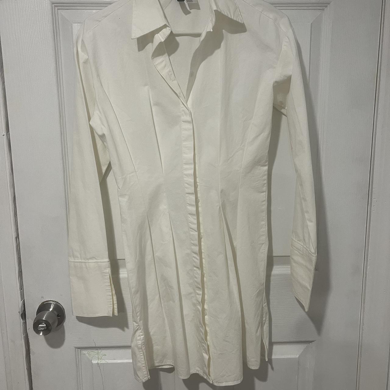 White H&M shirt dress! Never worn but doesn’t have... - Depop