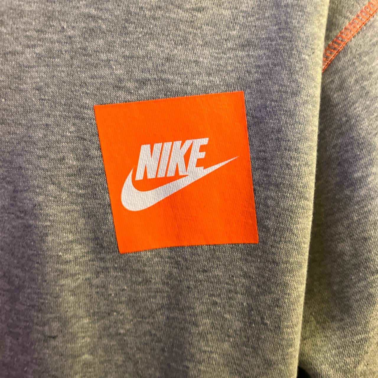 nike hoodie orange box logo