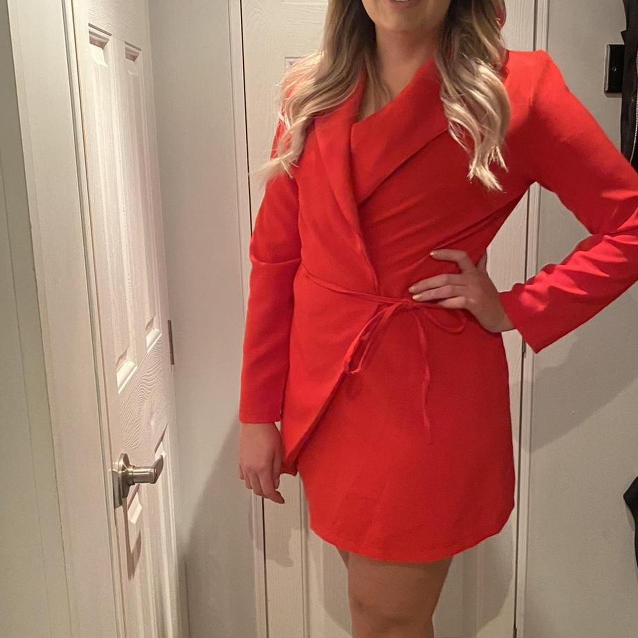 Asos red blazer dress best sale