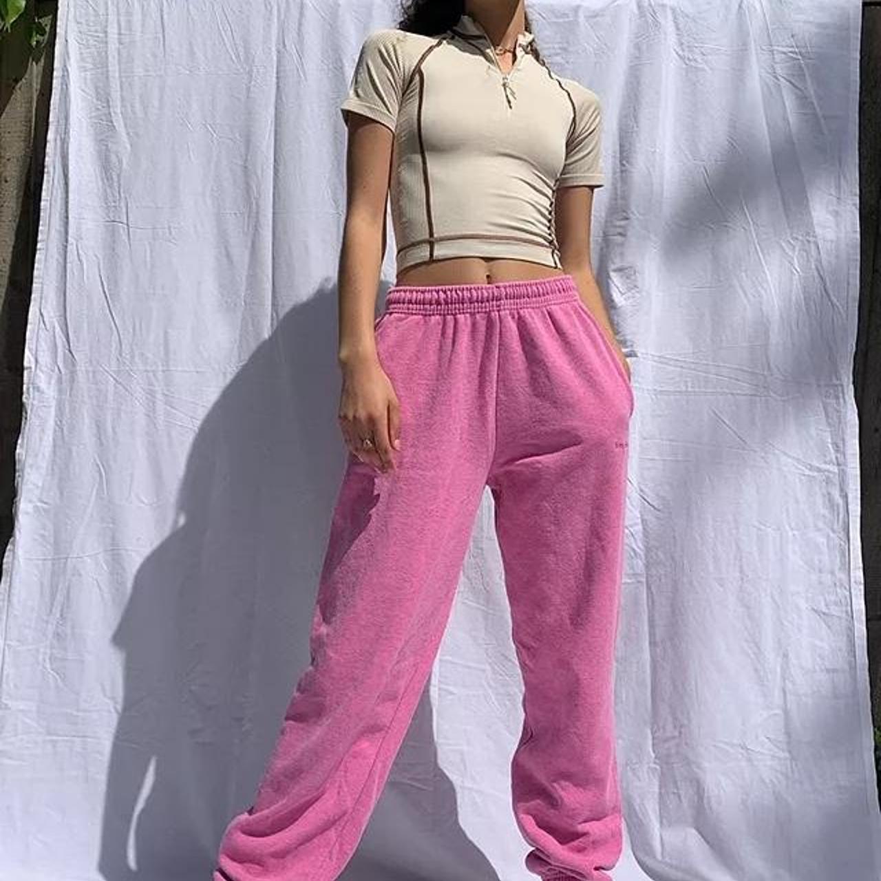 Urban Outfitters Women's Pink Joggerstracksuits Depop