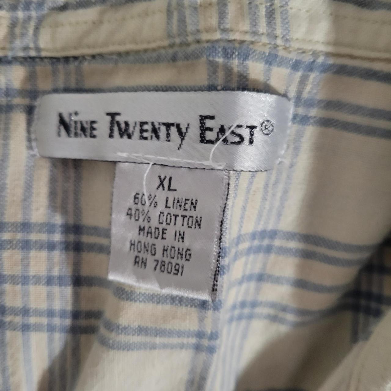 XL 90's era Men's Linen Blend Plaid SHIRT / Pocket /... - Depop