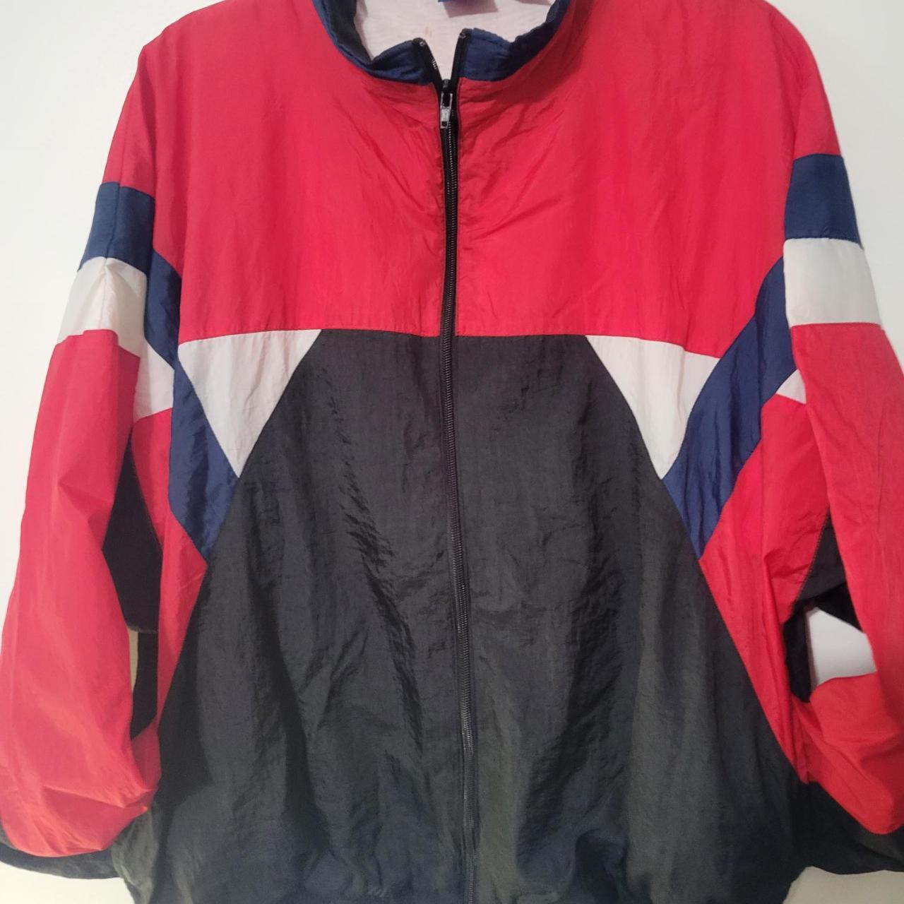 90's Color Block Lined Windbreaker LARGE Jacket |... - Depop