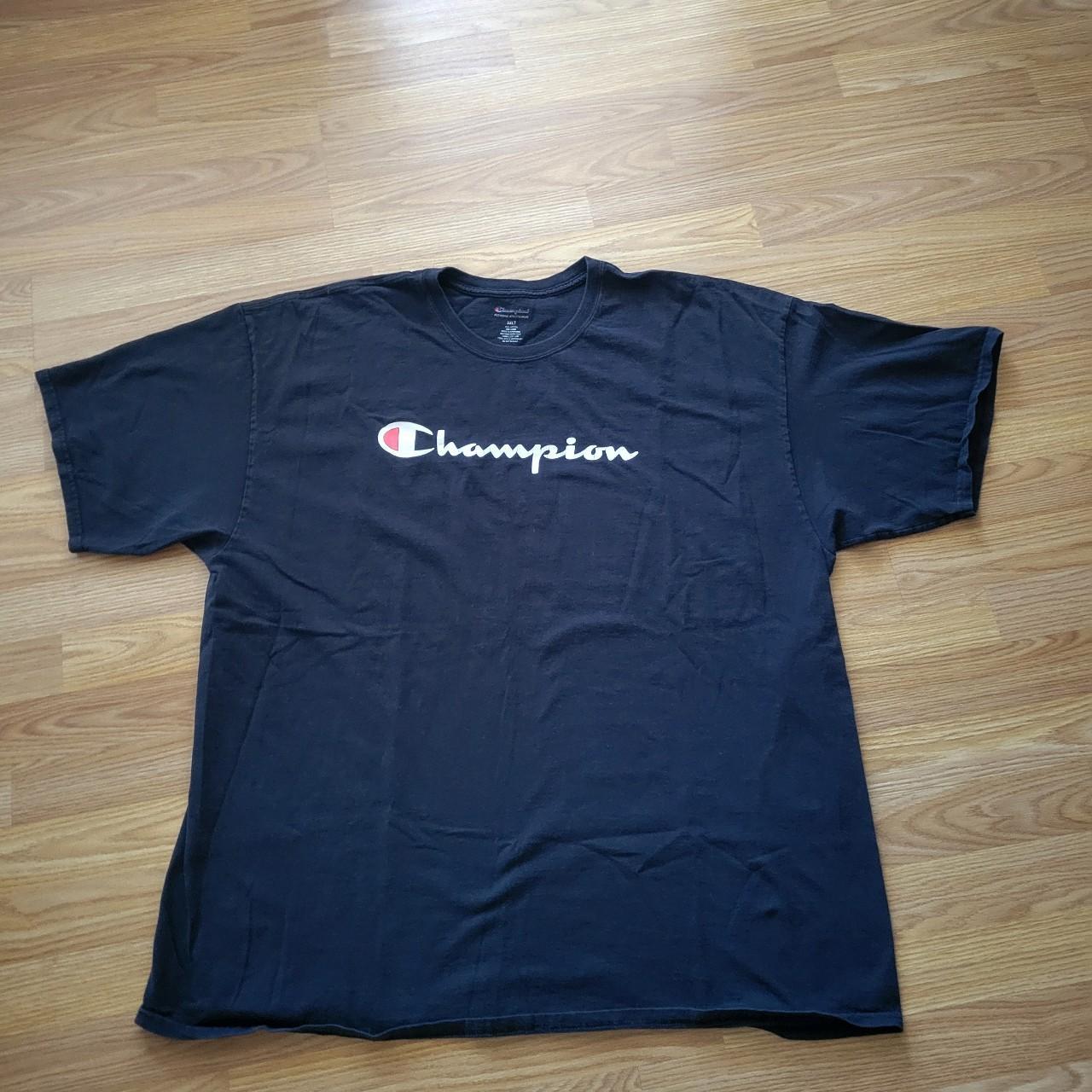 Champion Black Tee Shirt Size 3XL * Sleeves 19