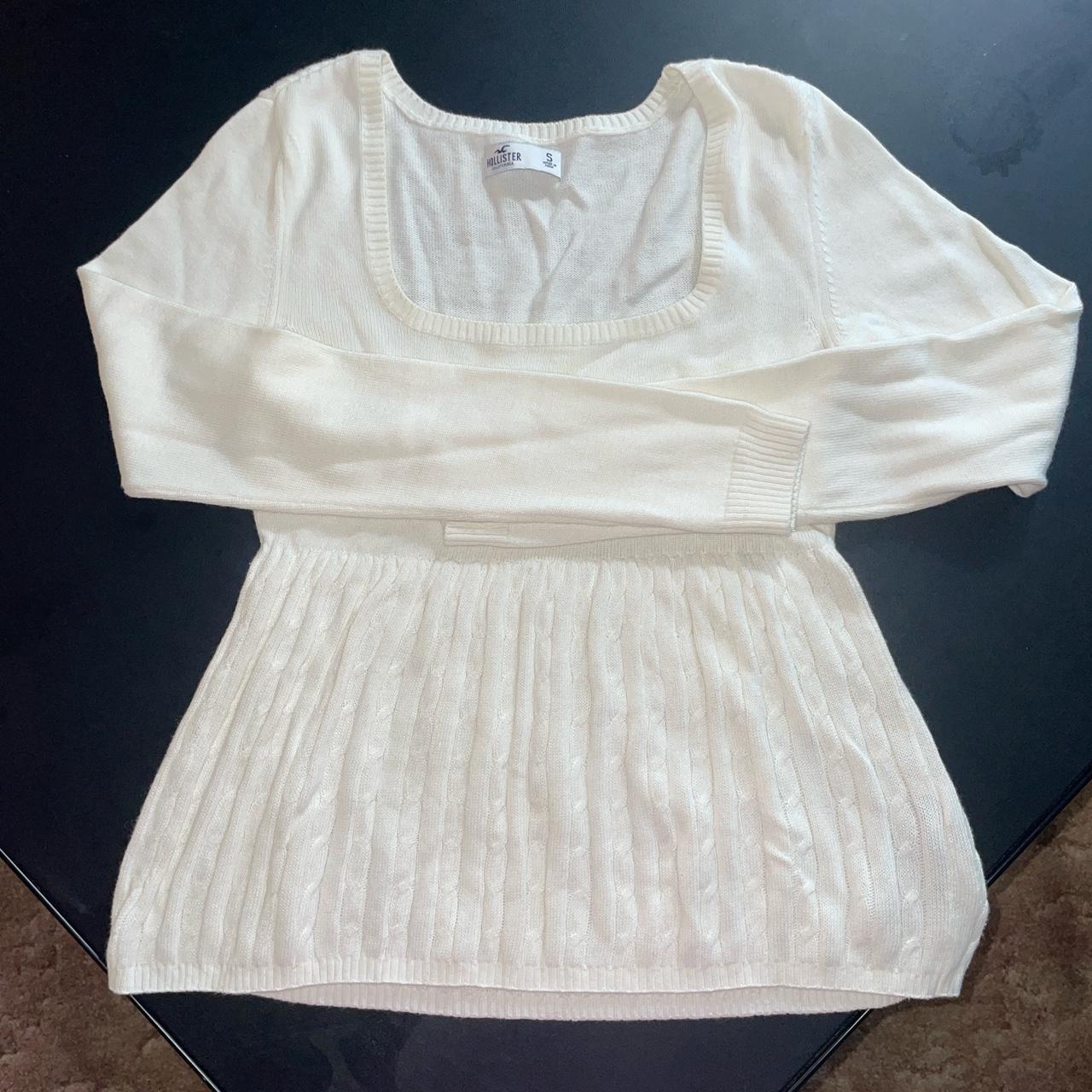 Hollister Co. Women's White Jumper | Depop