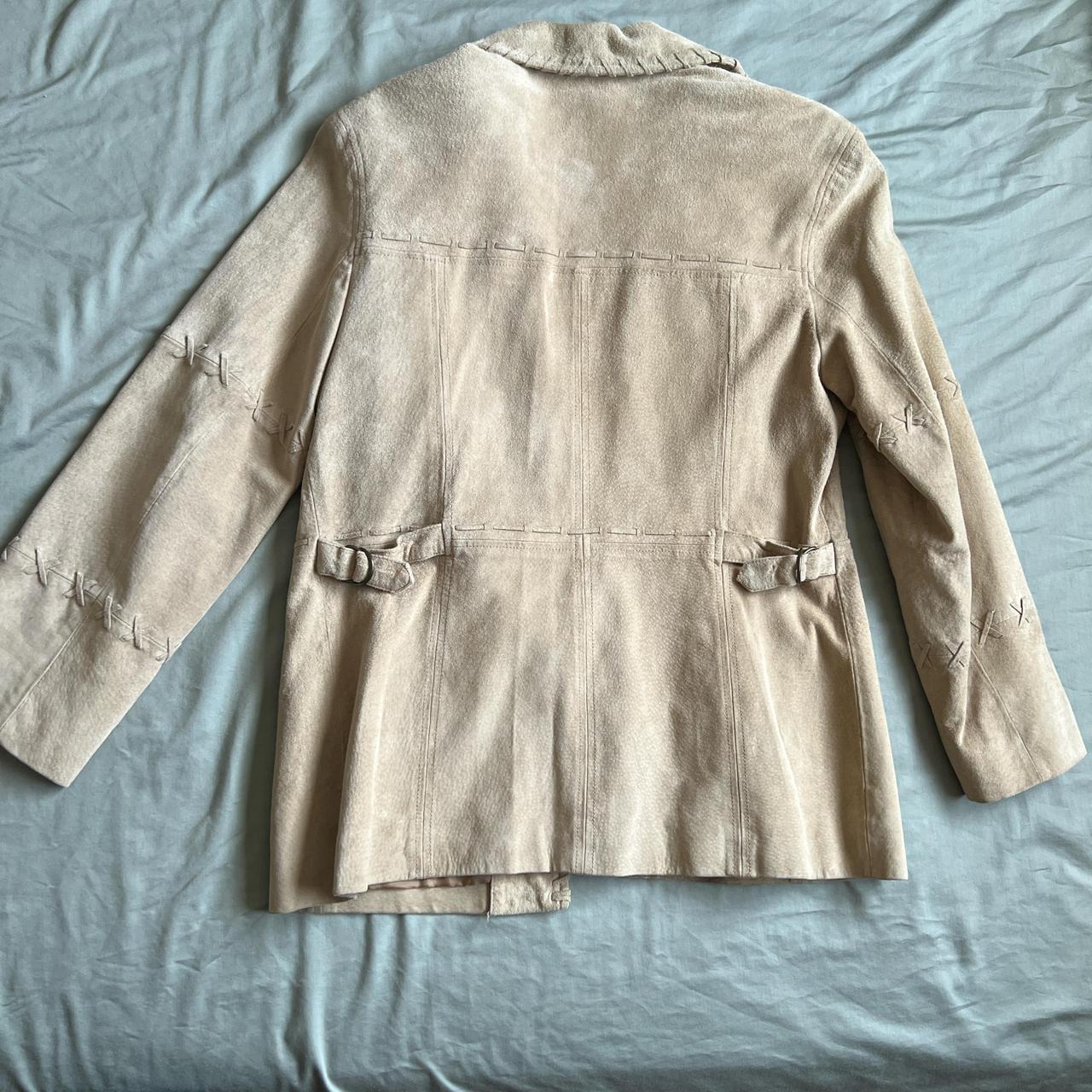 Esprit Women's Leather Jacket - Tan/Cream - S – C… - image 3