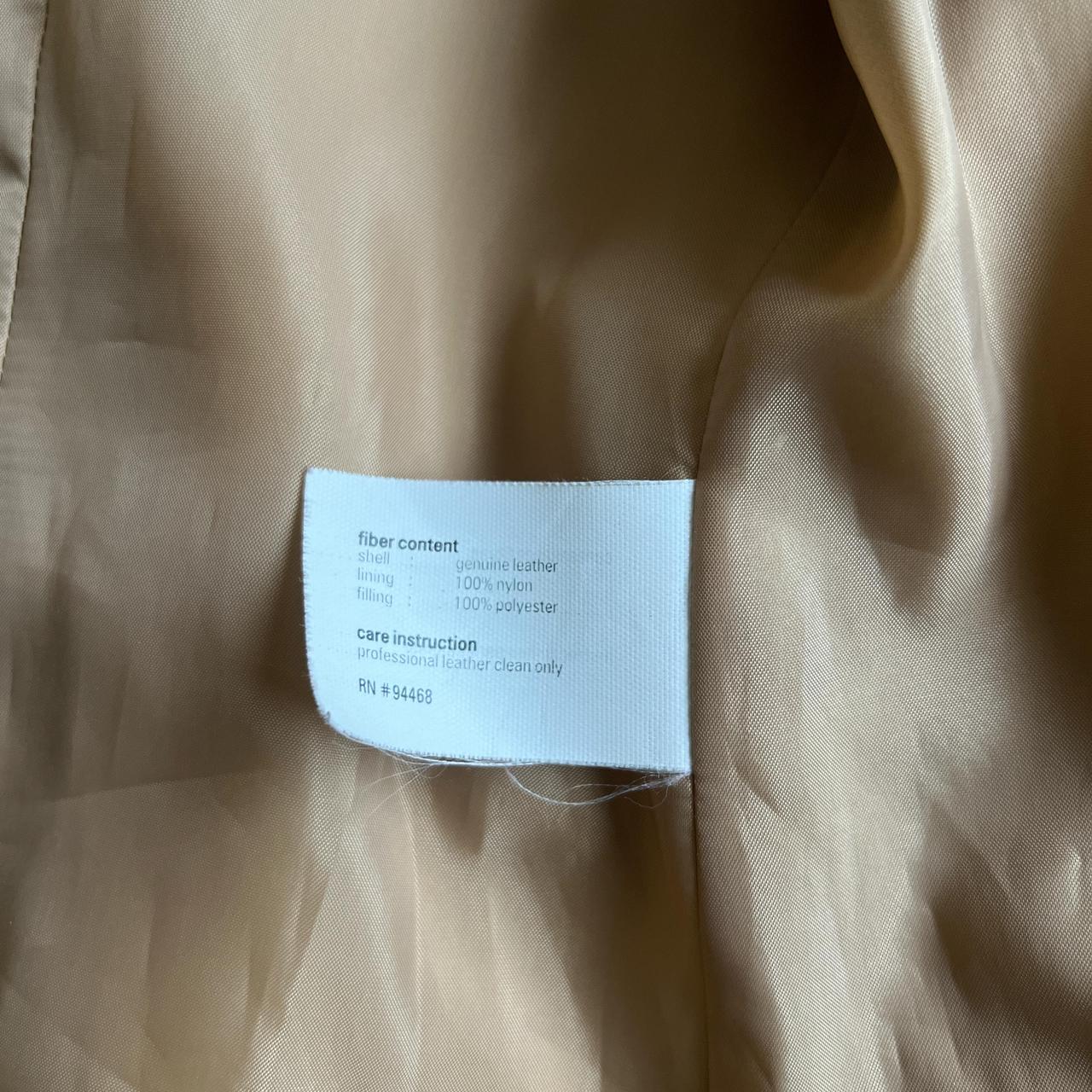 Esprit Women's Leather Jacket - Tan/Cream - S – C… - image 5