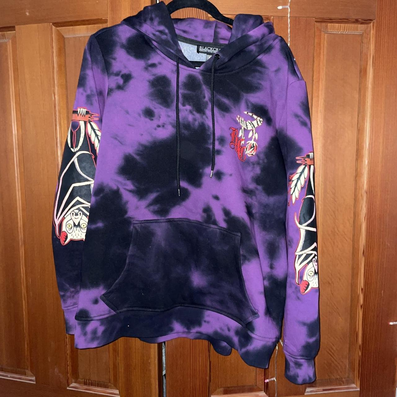 Black and purple discount tie dye hoodie