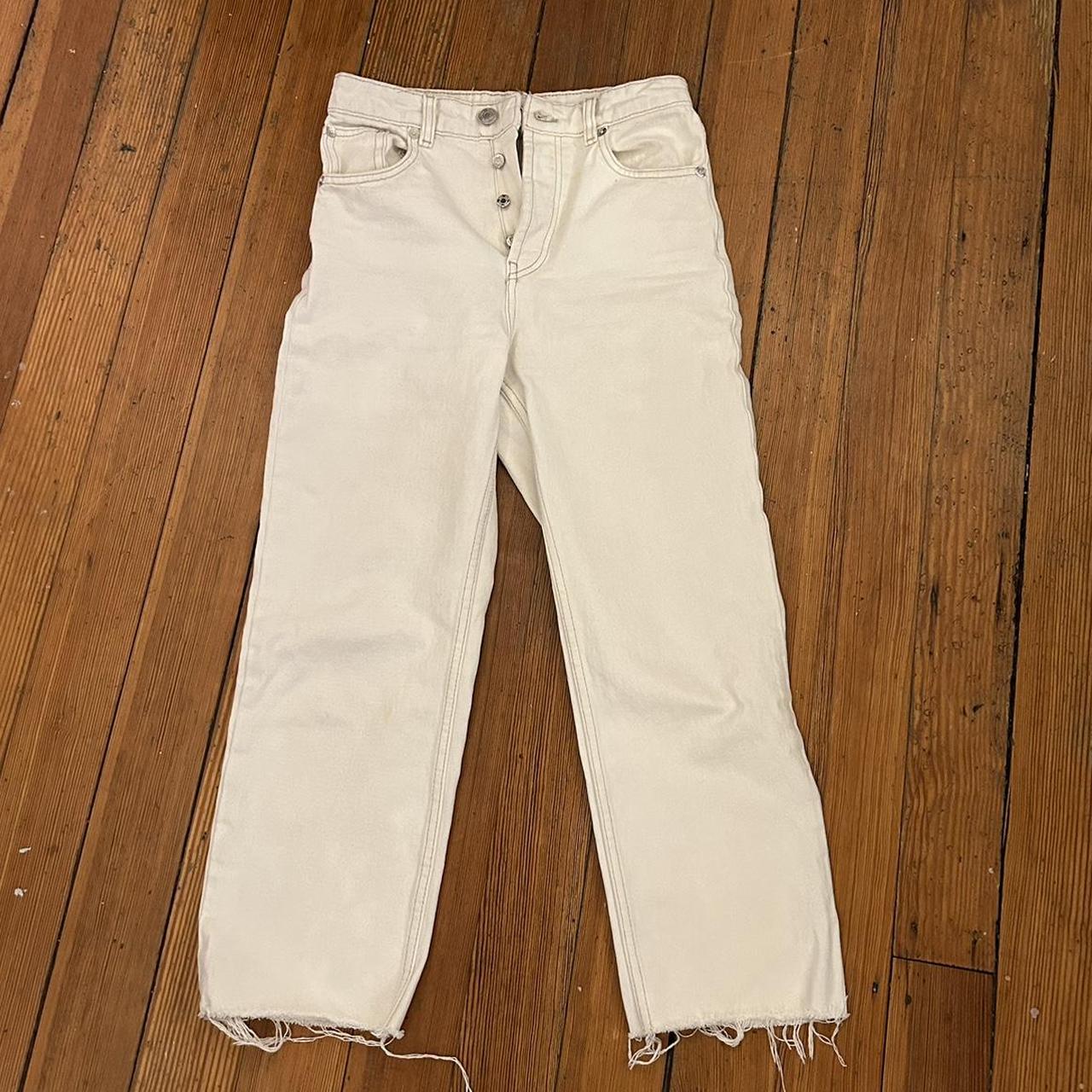 Zara Women's White Jeans | Depop