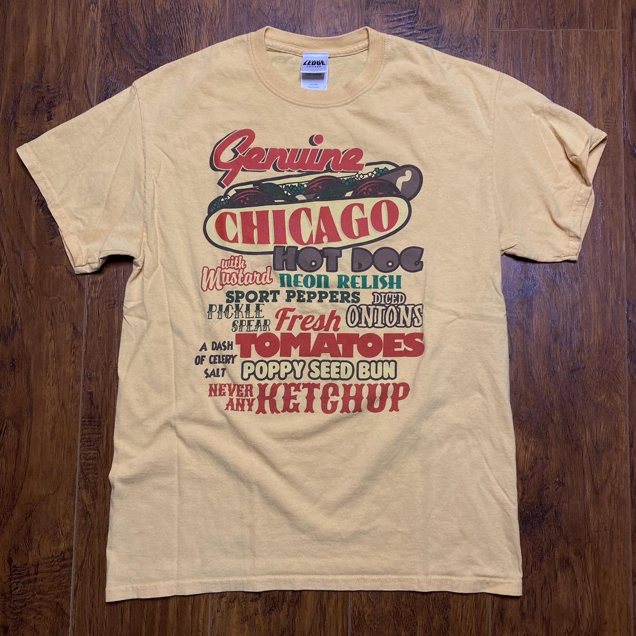 genuine Chicago Hot Dog' t-shirt 🌭 yum yum - Depop