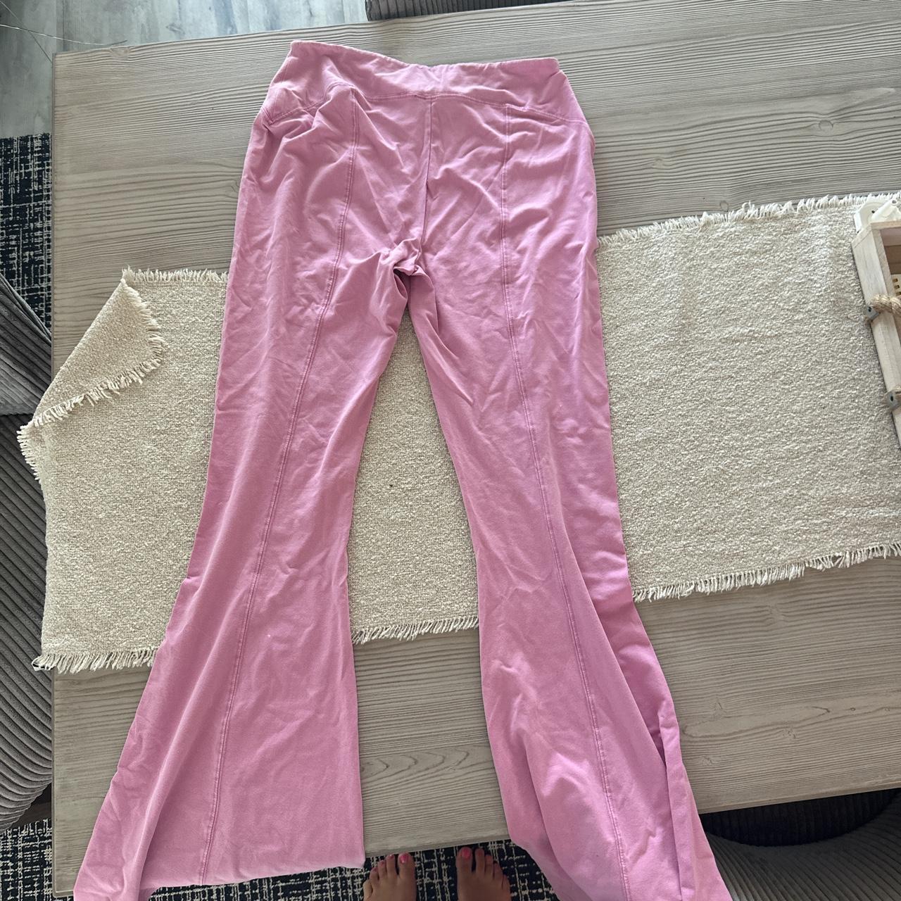 nobo flare sweatpants, size xxl (19). pink purple - Depop