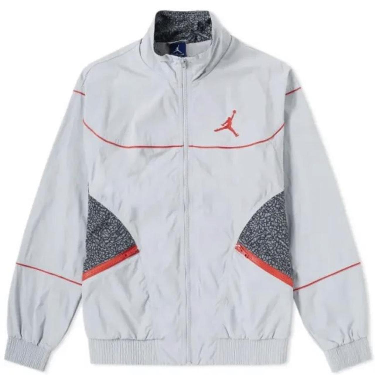 NIKE JORDAN AJ WOVEN VAULT JACKET WOLF GREY Depop
