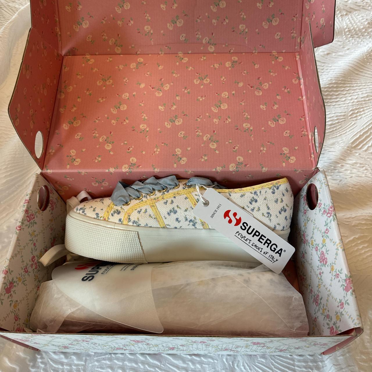 SUPERGA x Love Shack Fancy collab platform sneakers Depop