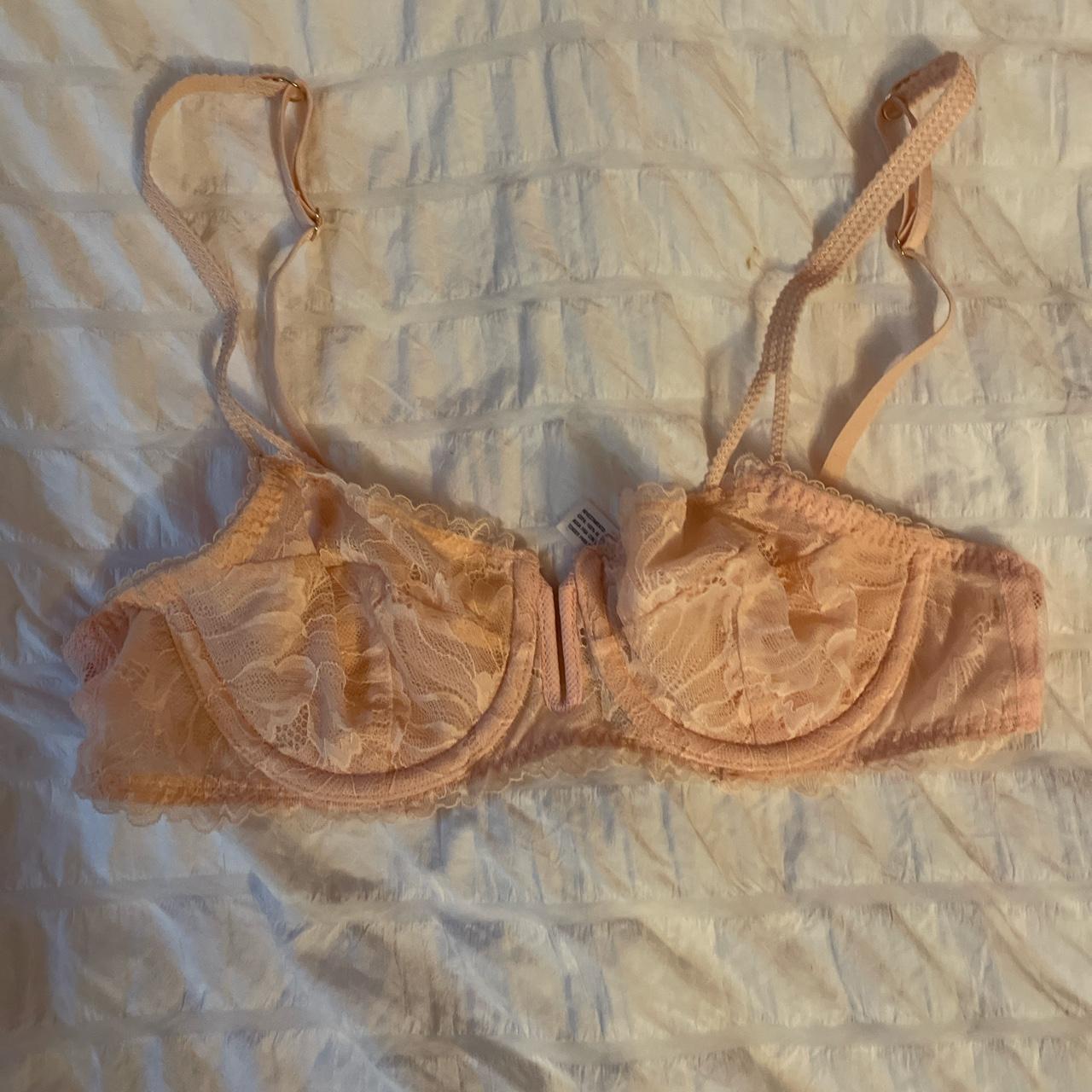 auden lacey baby pink bralette size 34A DON’T PAY... - Depop